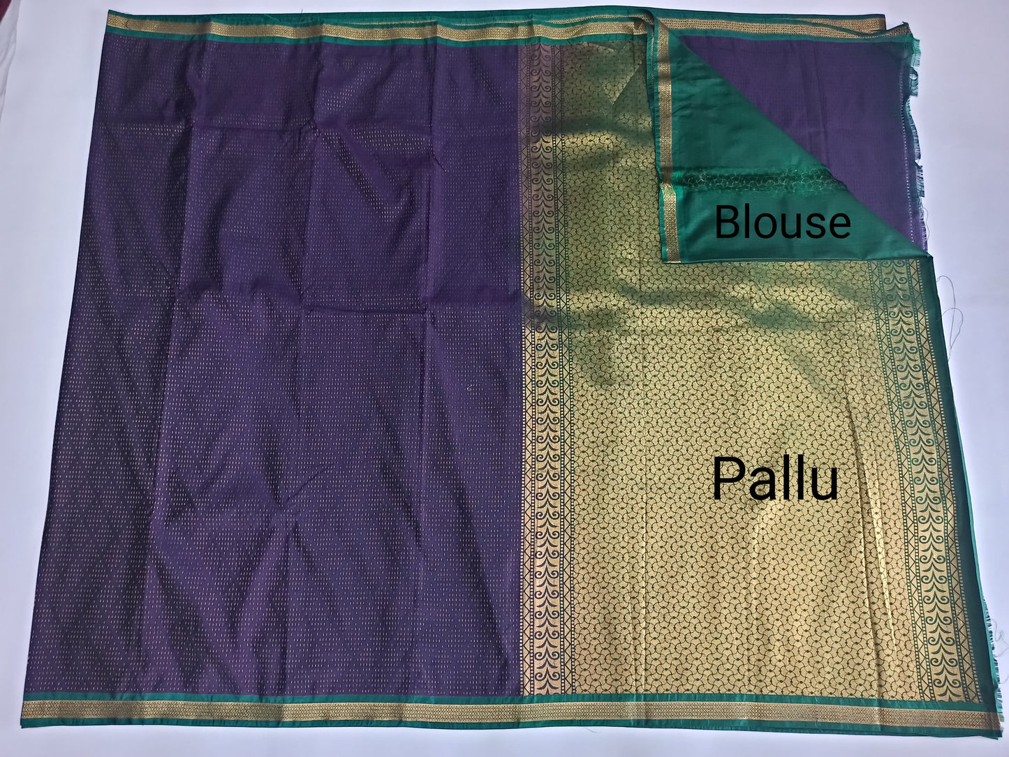 Semi Silk Saree with Contrast Blouse & Subtle Small Border | Festival Wear | Veena Silk