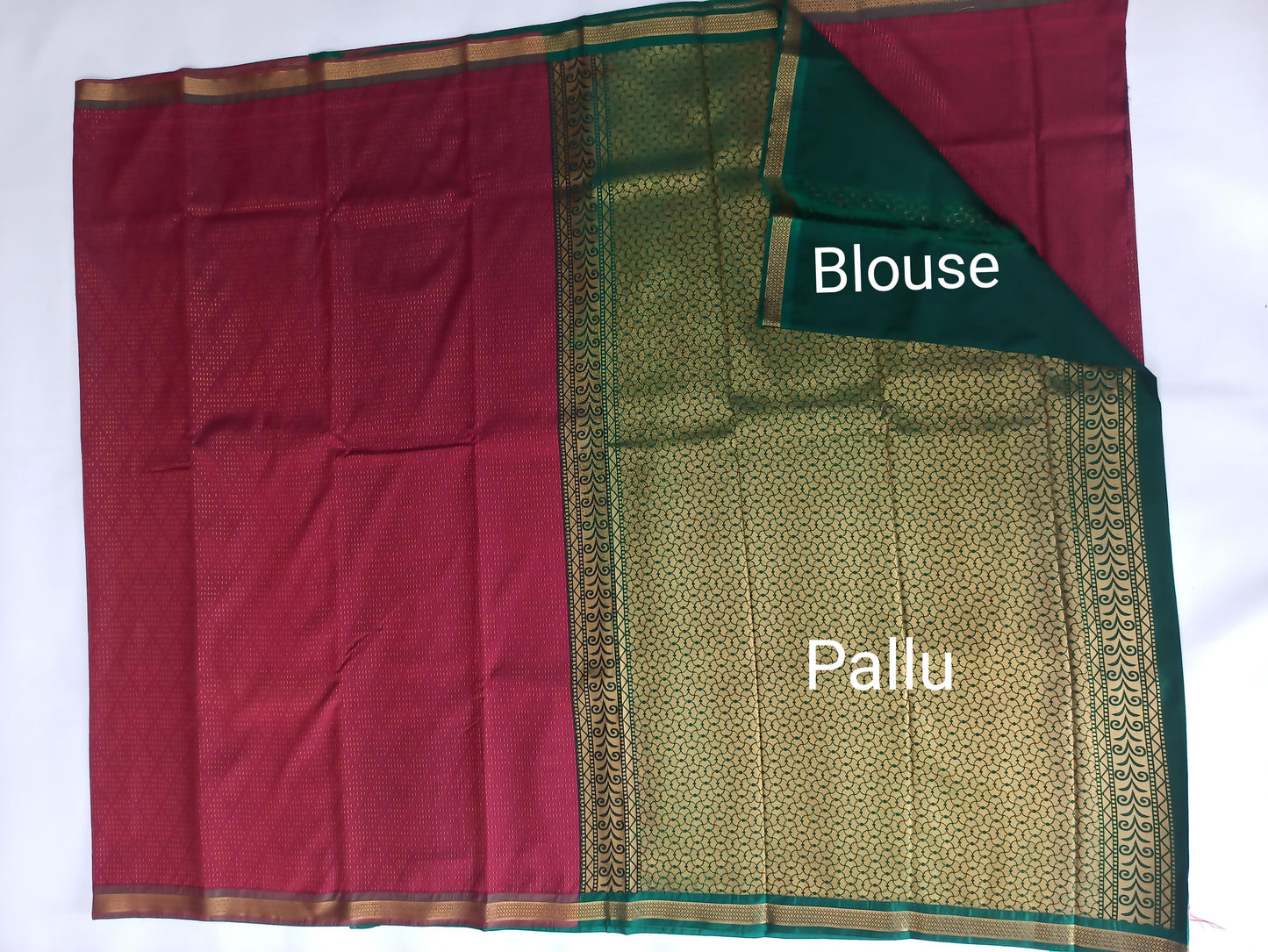 Semi Silk Saree with Contrast Blouse & Subtle Small Border | Festival Wear | Veena Silk