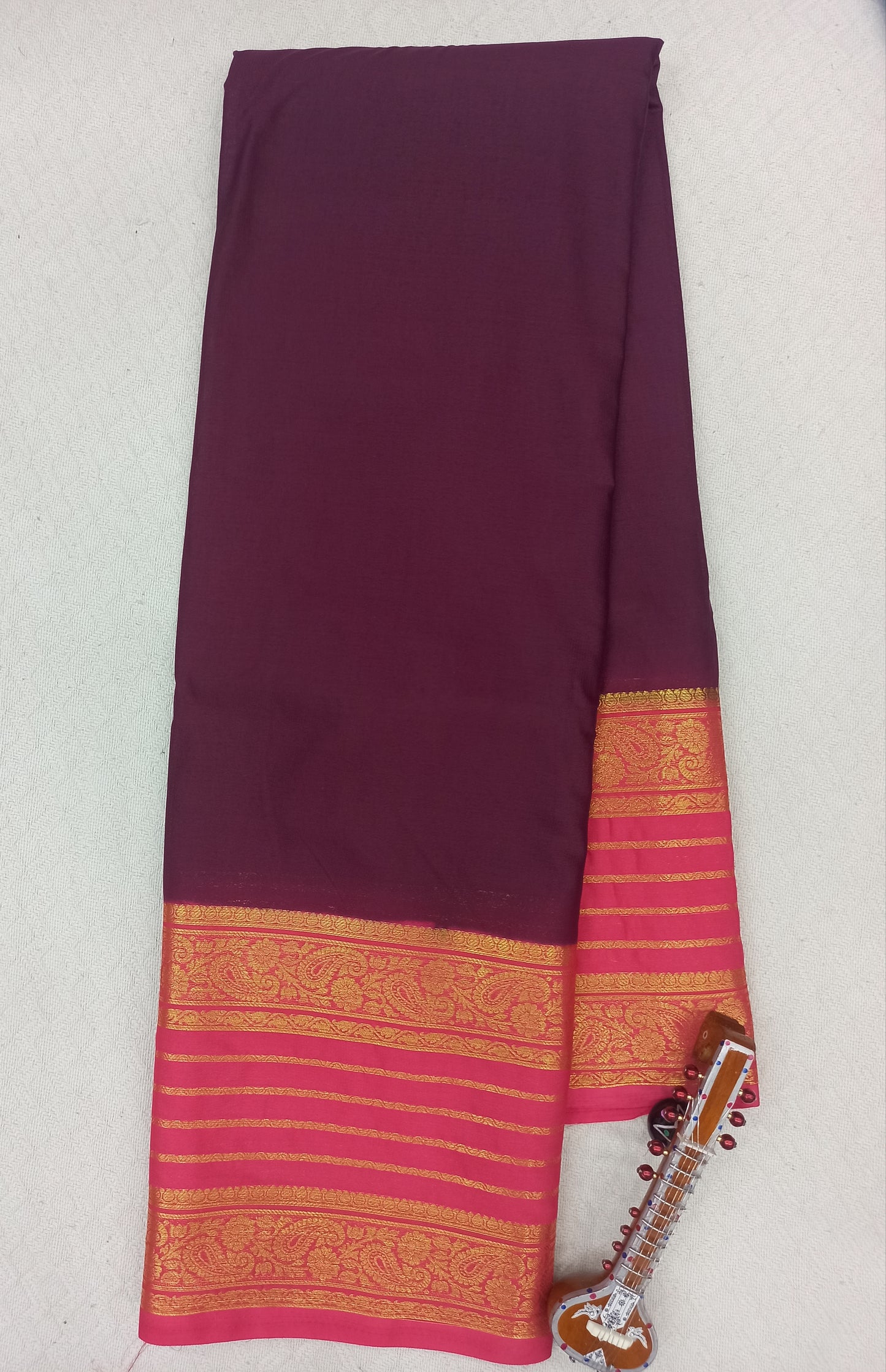 Semi Silk Crepe Benetex Line Border Saree - Vibrant Festive & Function Wear-veena silk