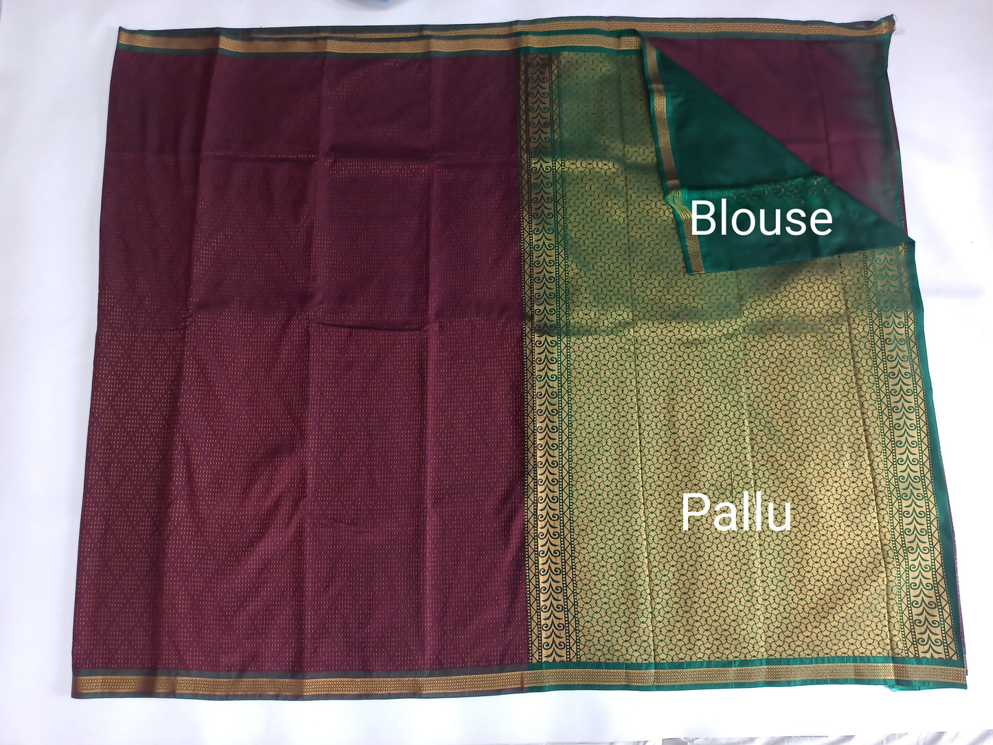 Semi Silk Saree with Contrast Blouse & Subtle Small Border | Festival Wear | Veena Silk