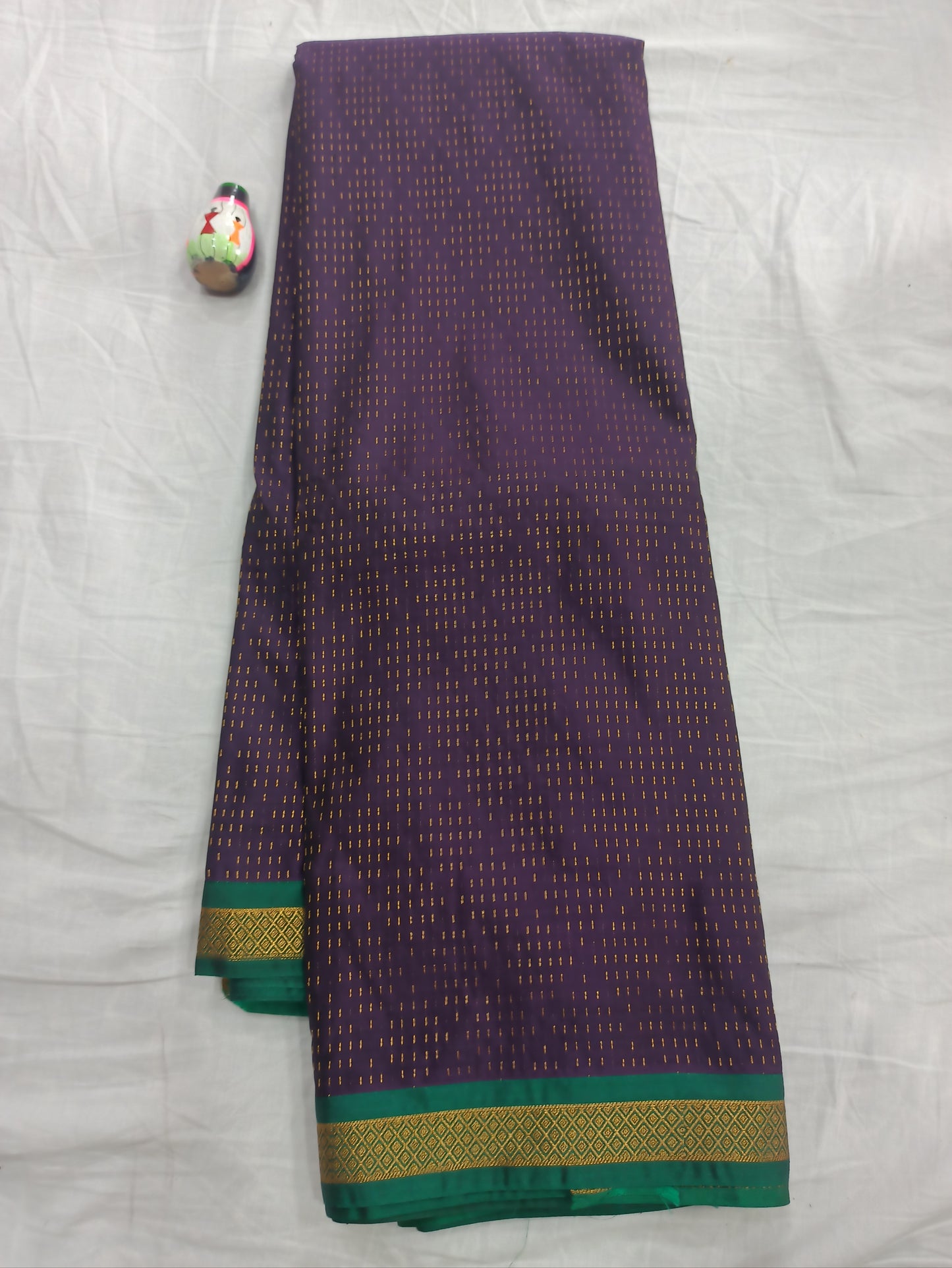 Semi Silk Saree with Contrast Blouse & Subtle Small Border | Festival Wear | Veena Silk