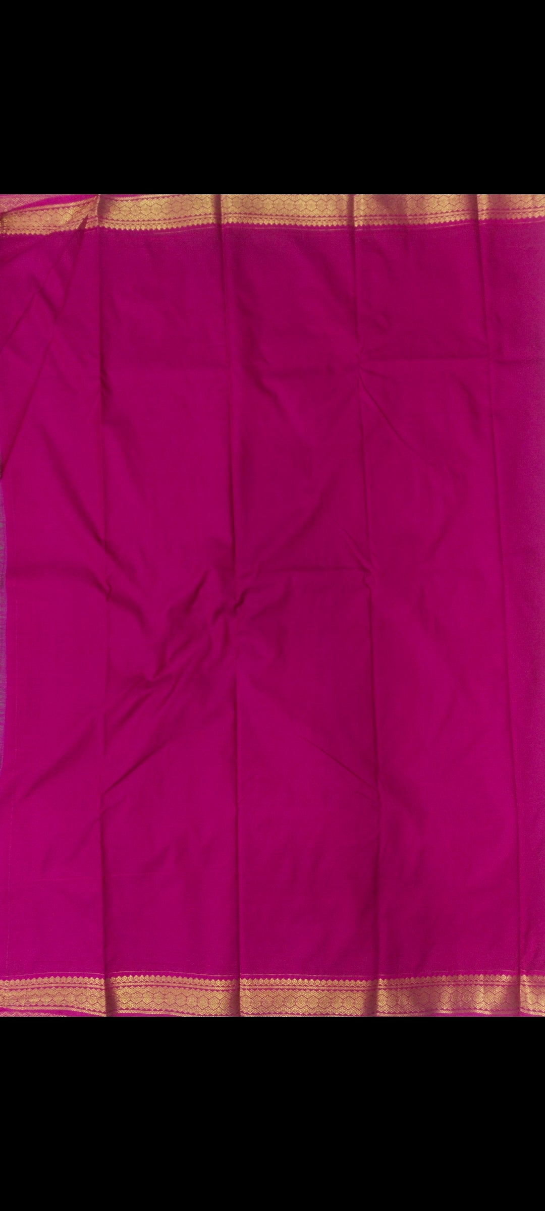 Semi Kanchipuram silk saree with small buta with contrast blouse and gold zari border with rich pallu-veena silk