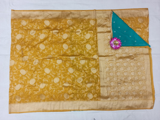 Georget Saree with Contrast Blouse - Vibrant Balli Design for Festive & Daily Wear-veena silk