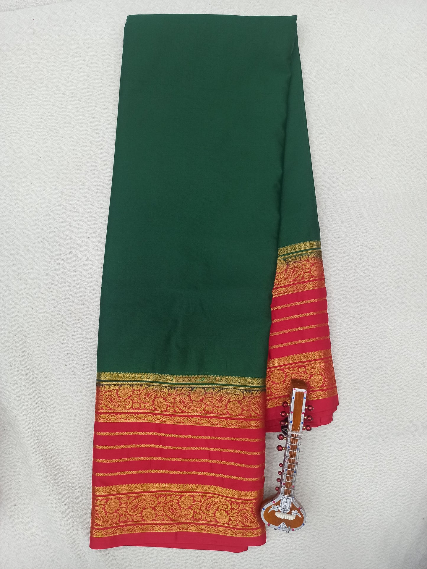 Semi Silk Crepe Benetex Line Border Saree - Vibrant Festive & Function Wear-veena silk