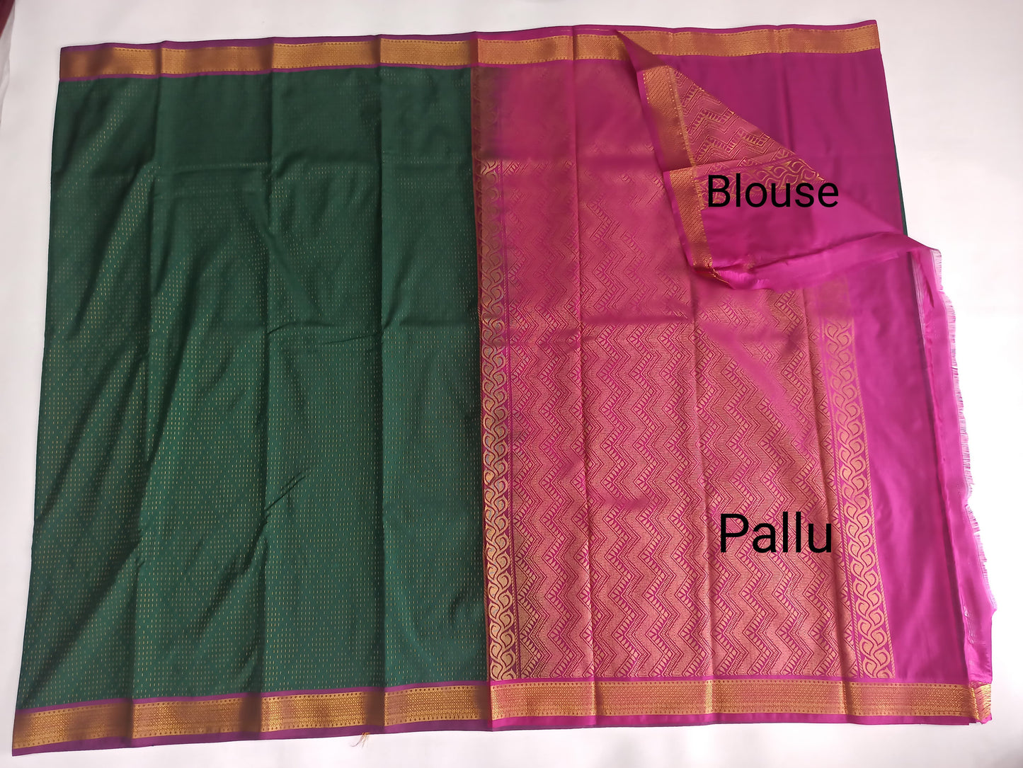 Semi Silk Saree with Contrast Blouse & Subtle Small Border | Festival Wear | Veena Silk