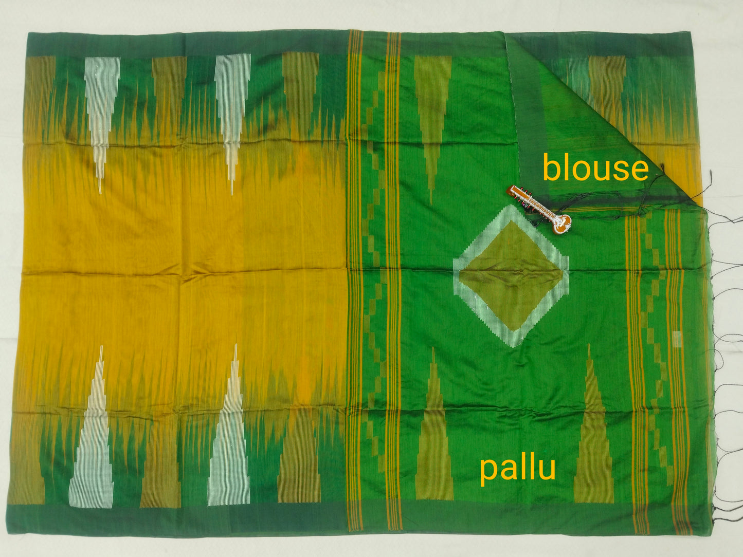Hand Loom Silk Cotton Saree with Contrast Border - Elegant Office & Daily Wear-veena silk