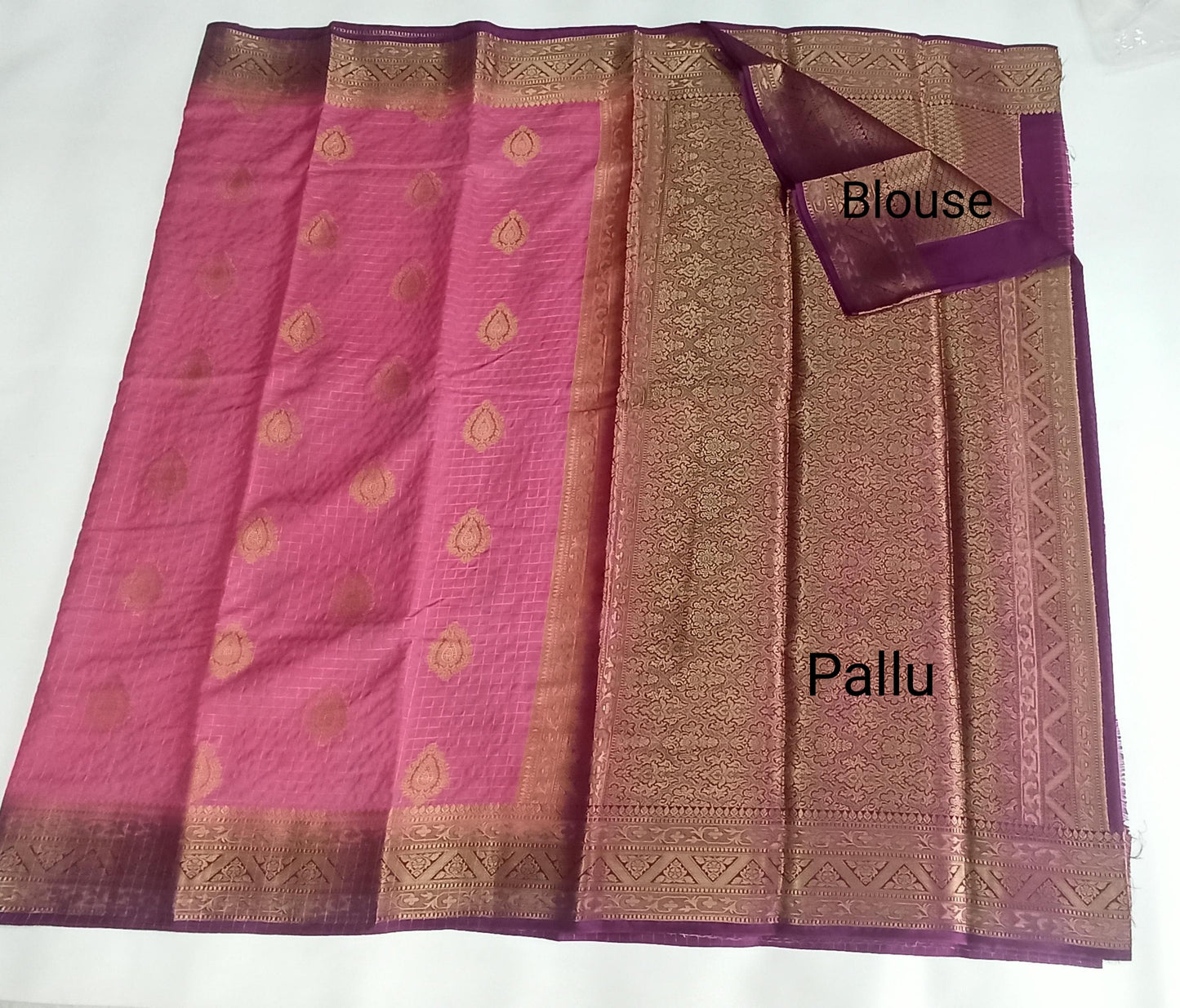Semi Silk Crepe Saree with Elegant Zari Border | Festival Wear | Veena Silk