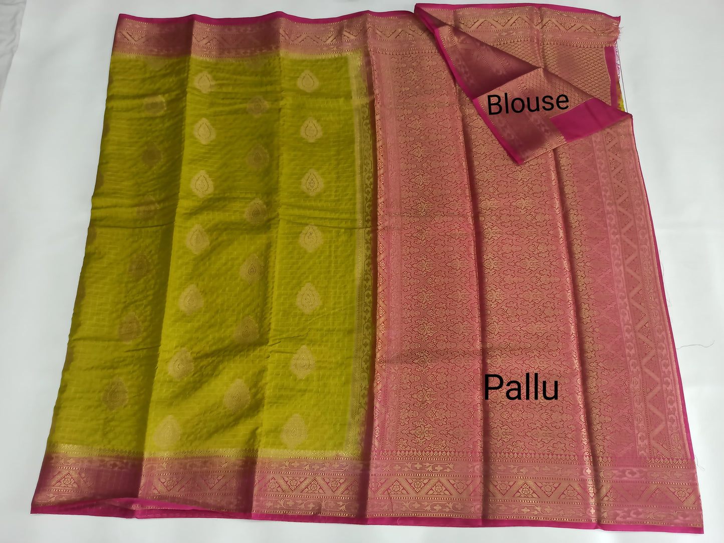 Semi Silk Crepe Saree with Elegant Zari Border | Festival Wear | Veena Silk