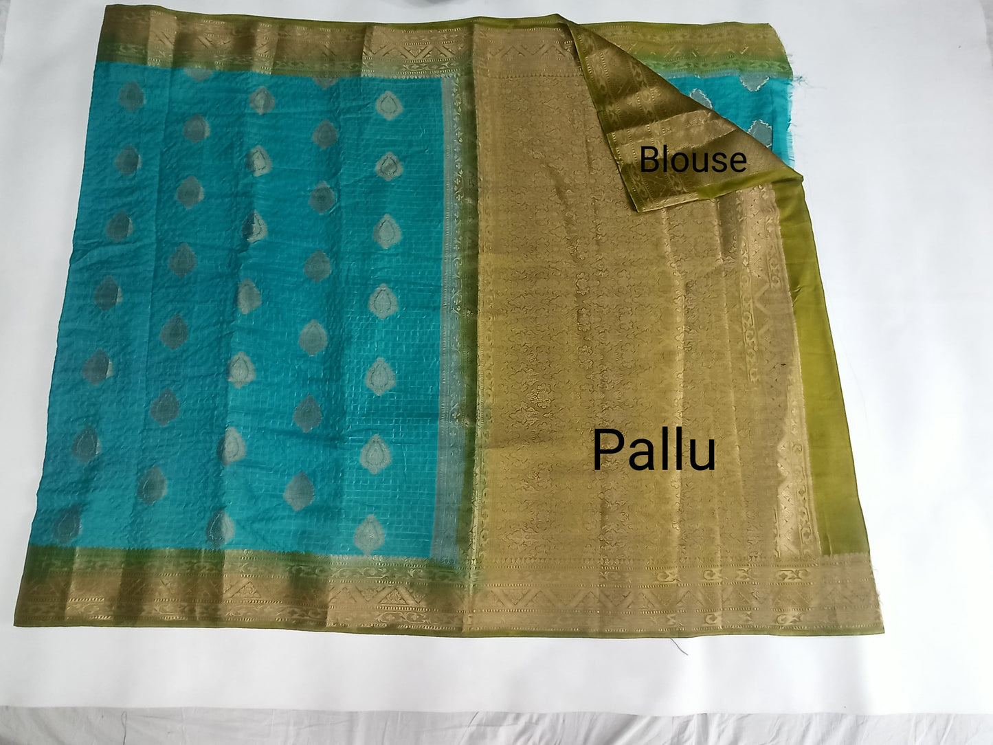 Semi Silk Crepe Saree with Elegant Zari Border | Festival Wear | Veena Silk